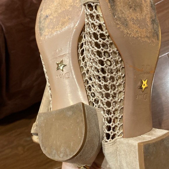Dior / Naughtily-D 3cm Mesh Ankle Boot in Nude suede 40 10 - Picture 10 of 10